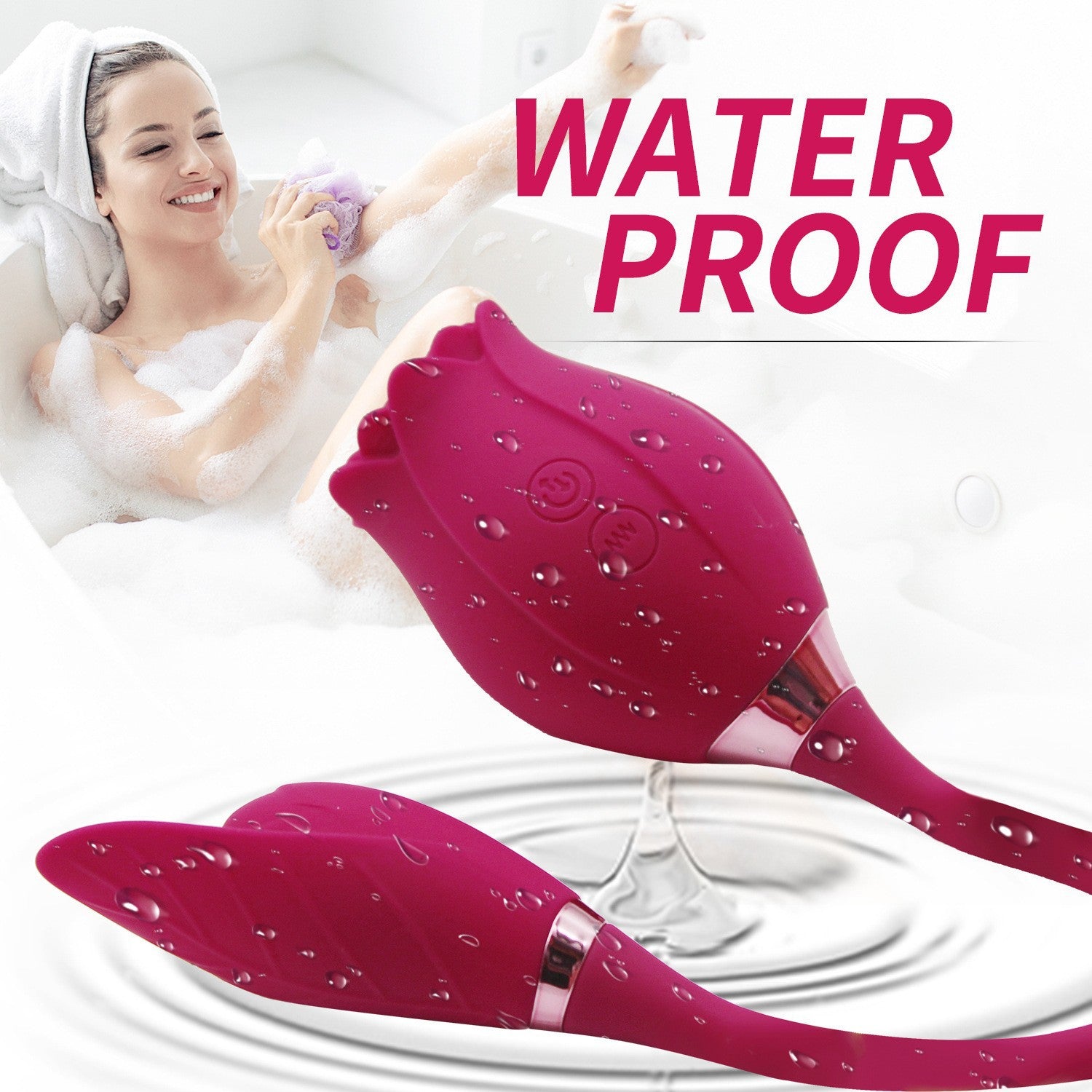 Rose Silicone water proof clit stimulator